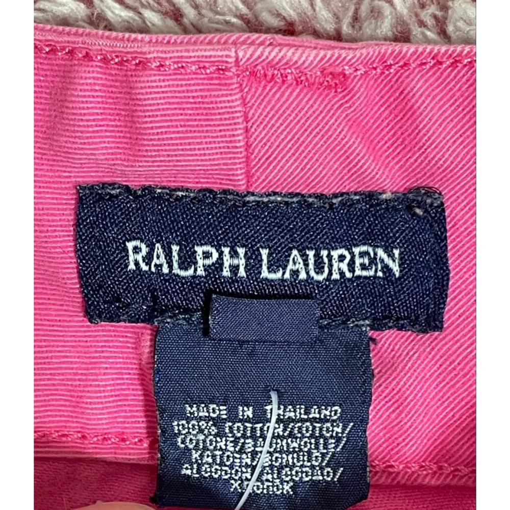 Girls Ralph Lauren Pink Classic Polo Chino Shorts Size 14 Y2K